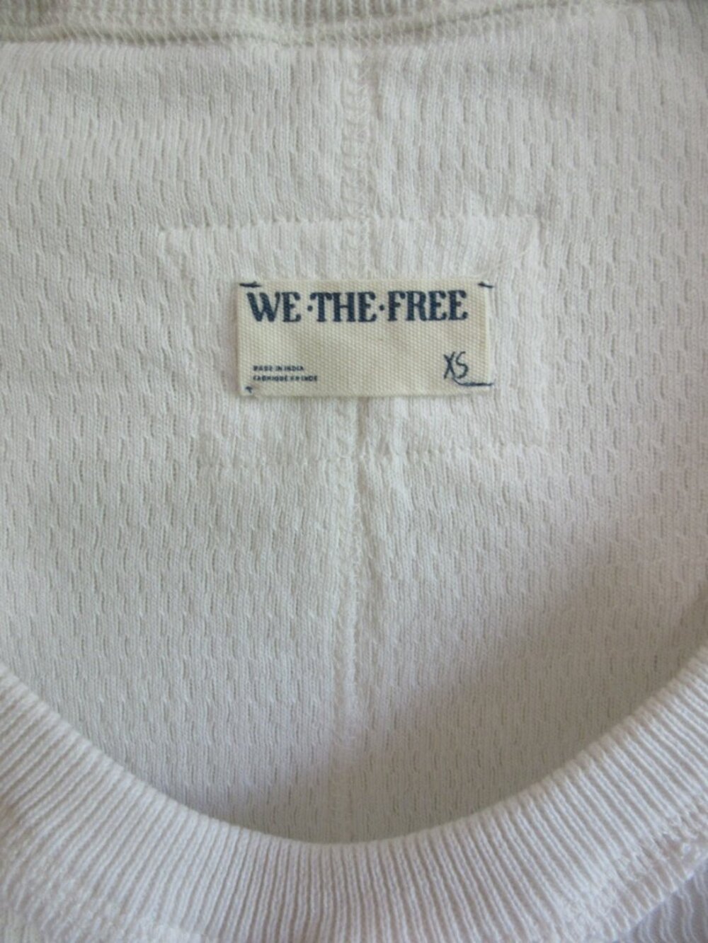 We The Free White Knit XS Round Neck Long Sleeve Sweater - Picture 2 of 3